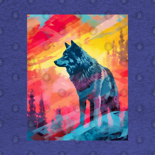 Wild Aura: Majestic Grey Wolf by Unboxed Mind of J.A.Y LLC 